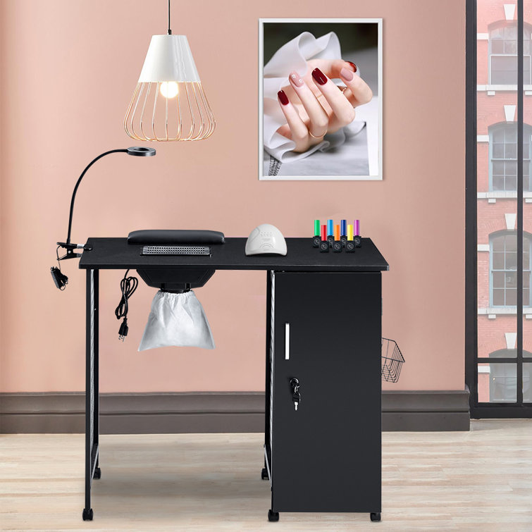 Manicure table hot sale with adjustable lamp